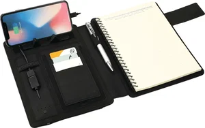 Titus 5000 mAh Wireless Charging Journal with USB Port