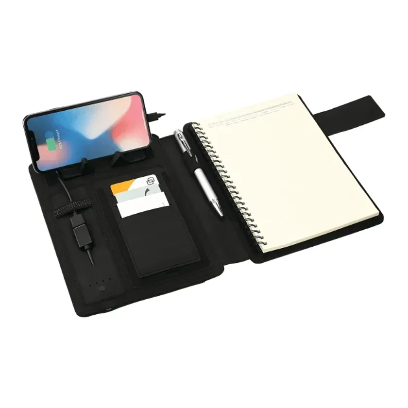 Personalized Titus Wireless Charging Journal with Powerbank (5000mAh) — view 2