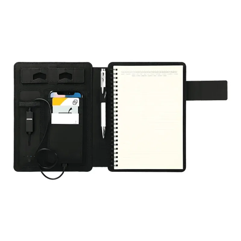 Personalized Titus Wireless Charging Journal with Powerbank (5000mAh) — view 4