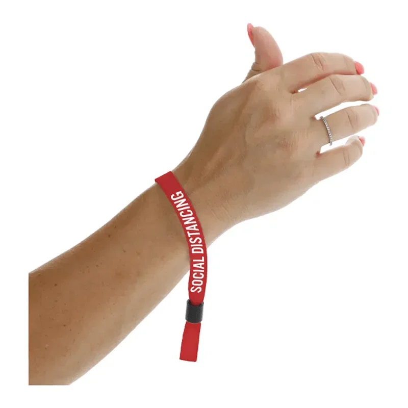 Personalized Social Distancing Wristband - Full Color 1/2" — view 5