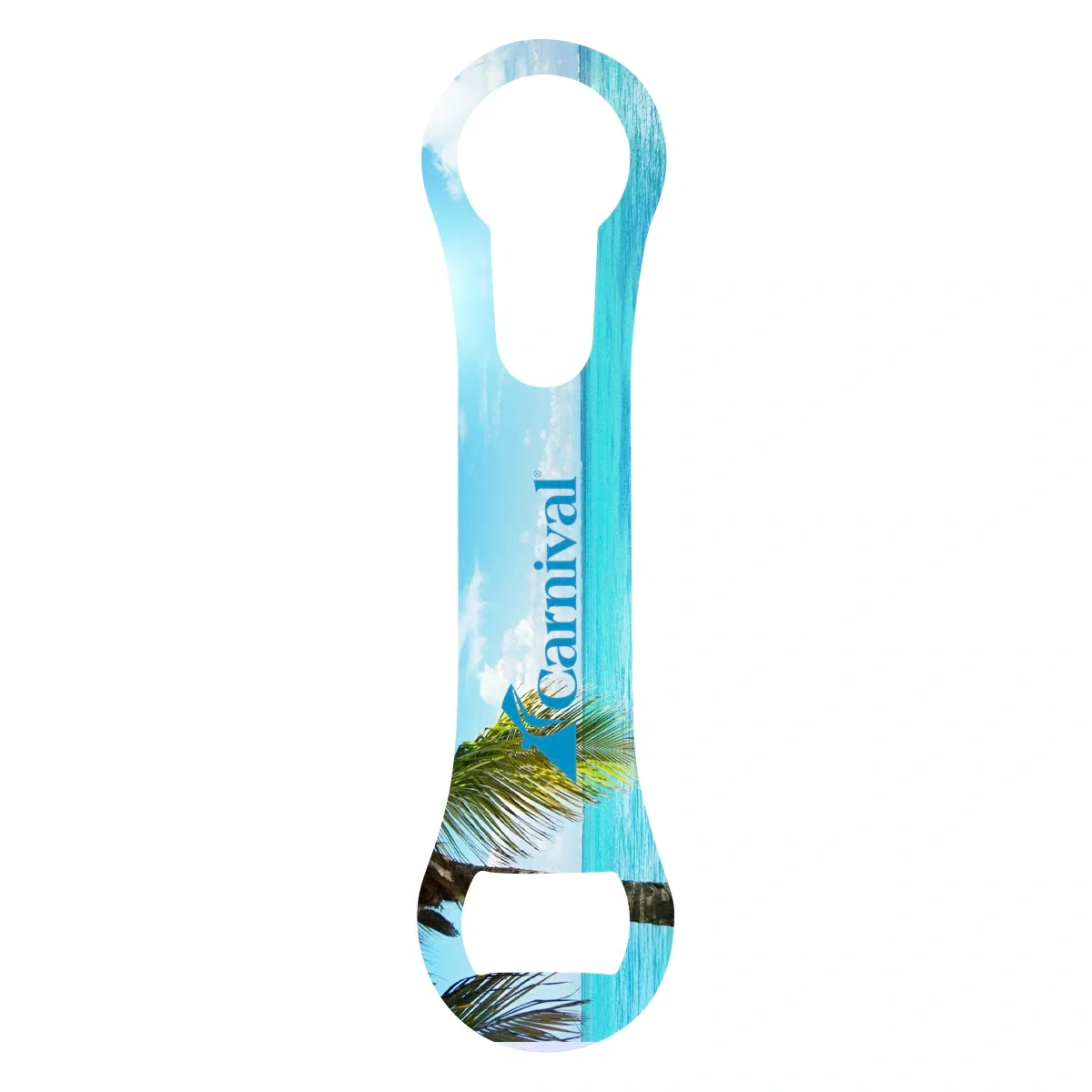 Long handled bottle opener printed in full color