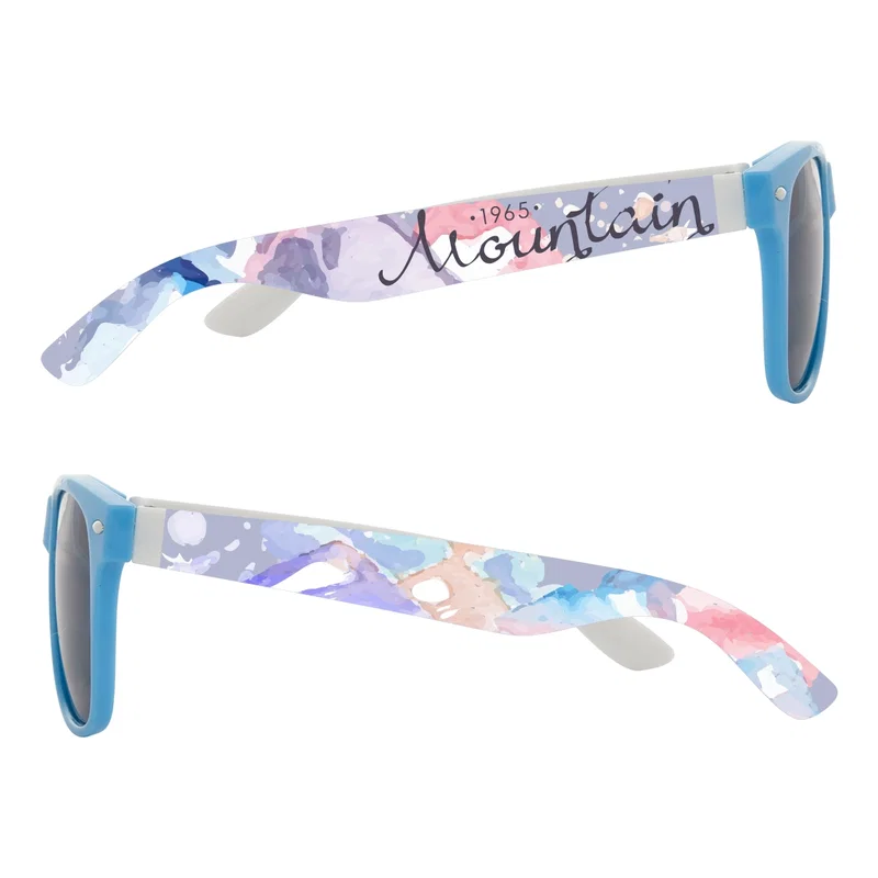 Full Color Colorblock Malibu Sunglasses — view 9
