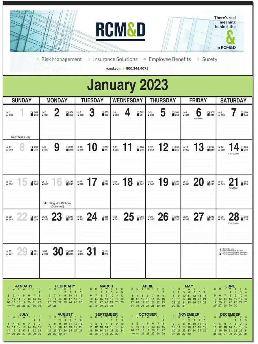 Full Color Contractor 12 Sheet Wall Calendar — view 2