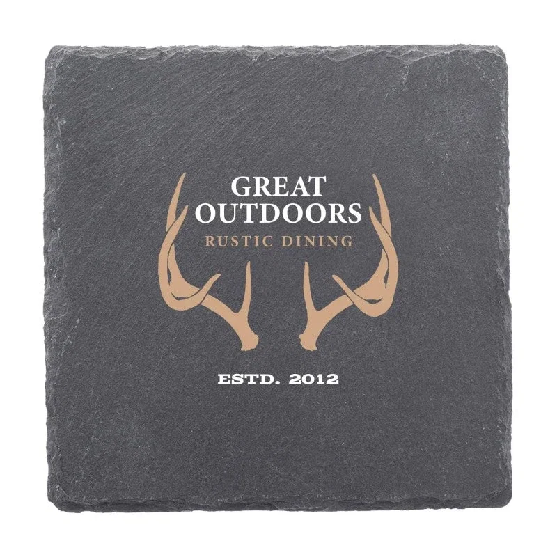 Personalized Slate Coasters (Square) — view 2