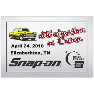 Full Color Dash Plaque, 3-6 sq. in.