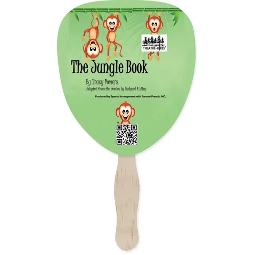 Full-color digitally printed hand fan, diamond shape event fan