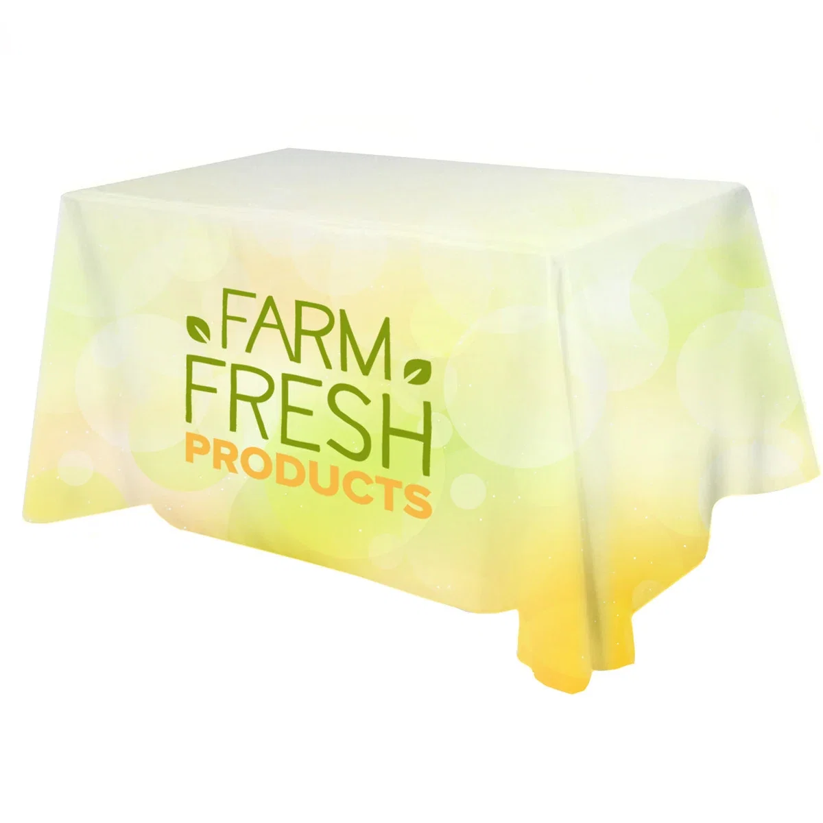 All Over Full Color Dye Sub Table Cover - flat poly 4-sided, fits 4' table — view 3