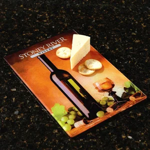 Tempered Glass Cutting Board, 11.13" x 7.75", Full-Color Imprint