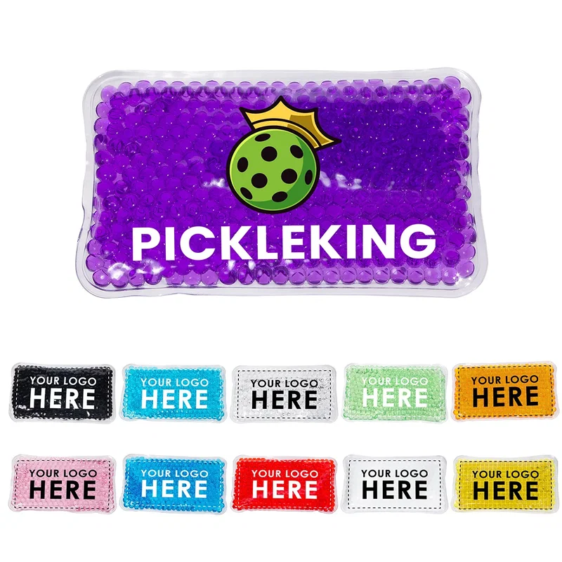 Custom Full Color Mini Aqua Pearls Hot/Cold Pack, front view of the branded hot/cold pack