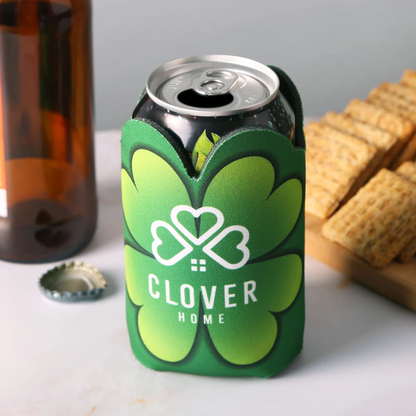 Full Color Shamrock Scuba Coolie — view 2