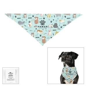 Full Color Triangle Rpet Pet Bandana — Small & Large