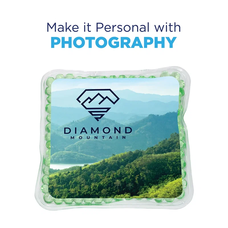 Close-up of the gel bead texture on the Square Aqua Pearls Hot/Cold Pack