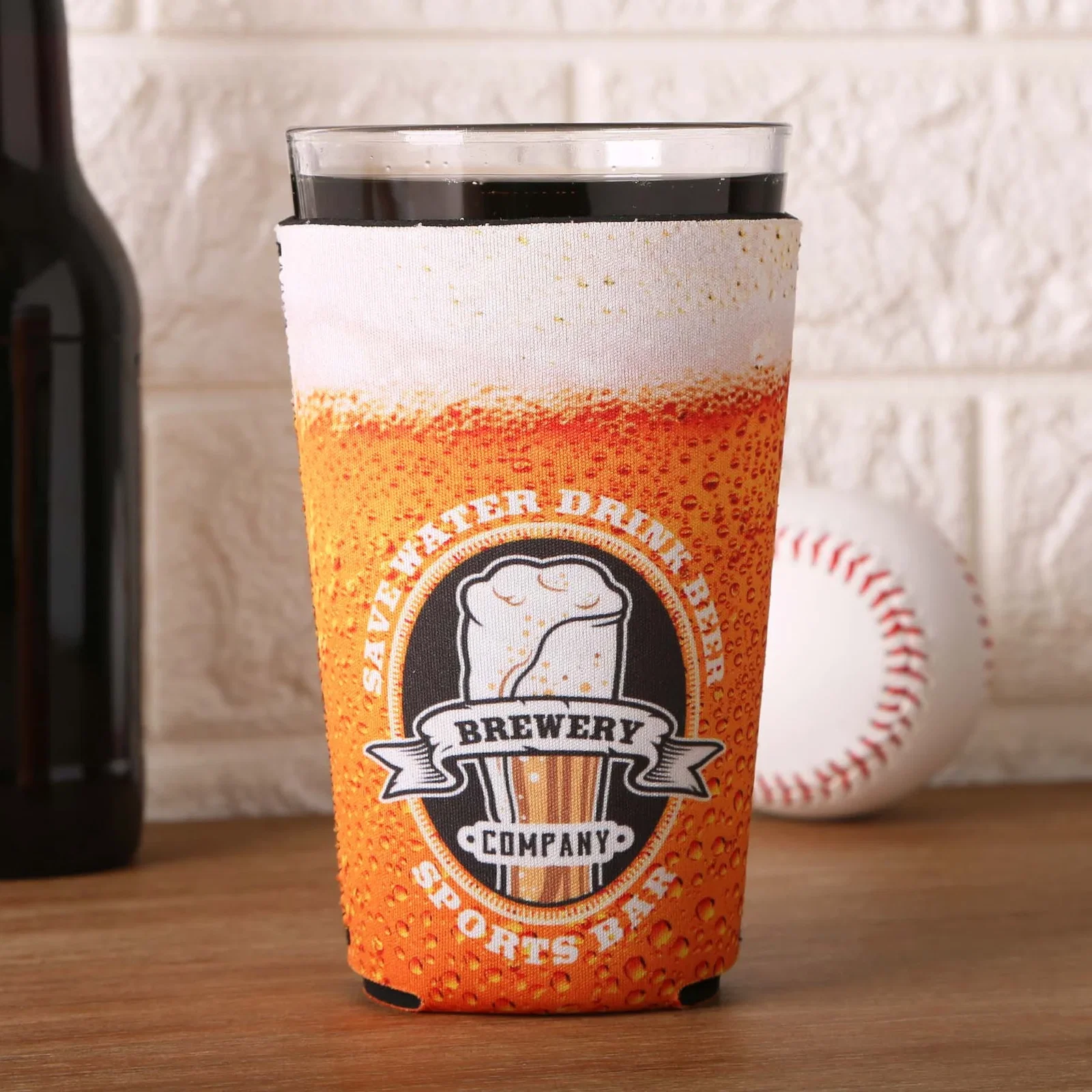 Full Color Tall Pint Neoprene HDX Coolie — view 2