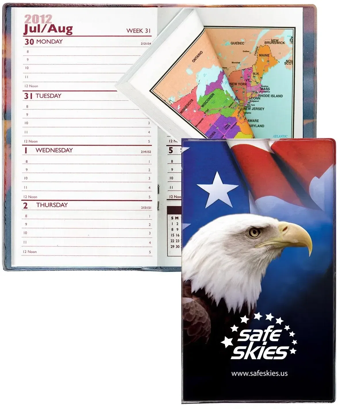 Our suggestion for a short product name that describes the product well is "Custom Branded Weekly Planner"
