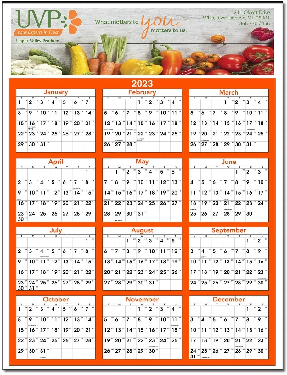Full Color Yearly View Calendar — view 2