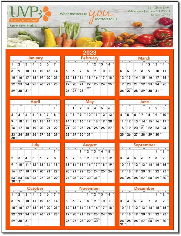 Full Color Yearly View Calendar — view 2