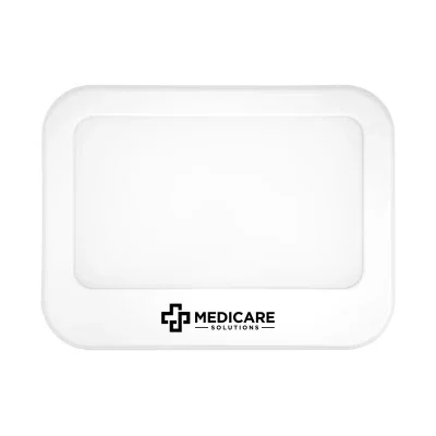 Black full page magnifier lit for easier reading of fine print