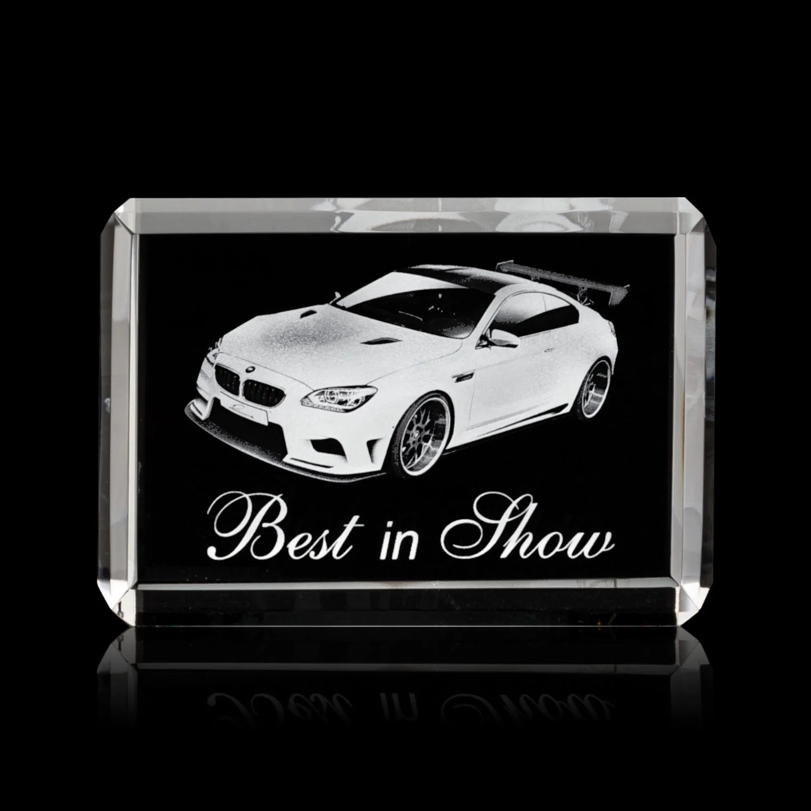 Personalized Horizontal Crystal Cube Award, 1.5"-3.5" in 6 Sizes, client appreciation gift for employee recognition