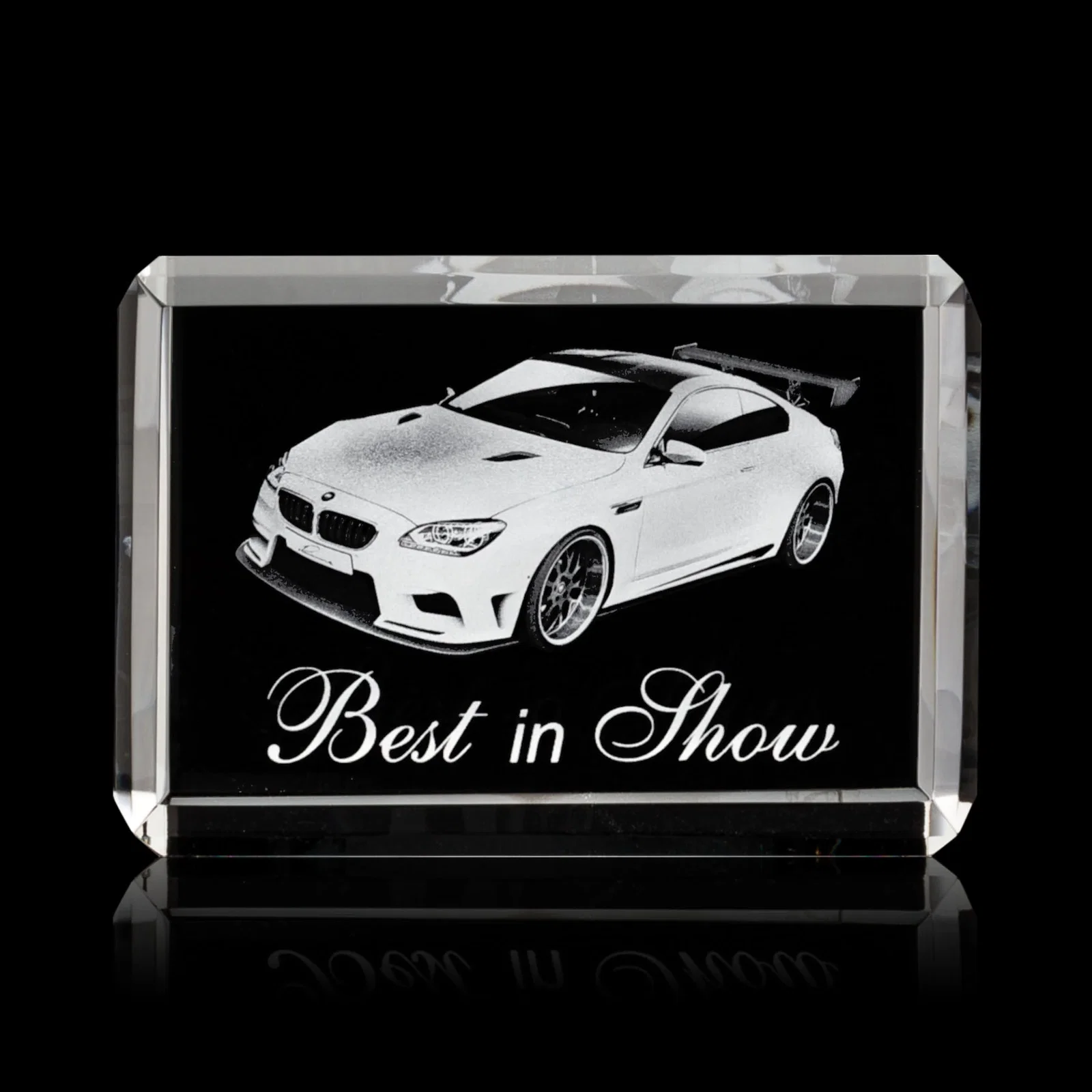 Personalized Horizontal Crystal Cube Award, 1.5"-3.5" in 6 Sizes, client appreciation gift for corporate award ceremonies