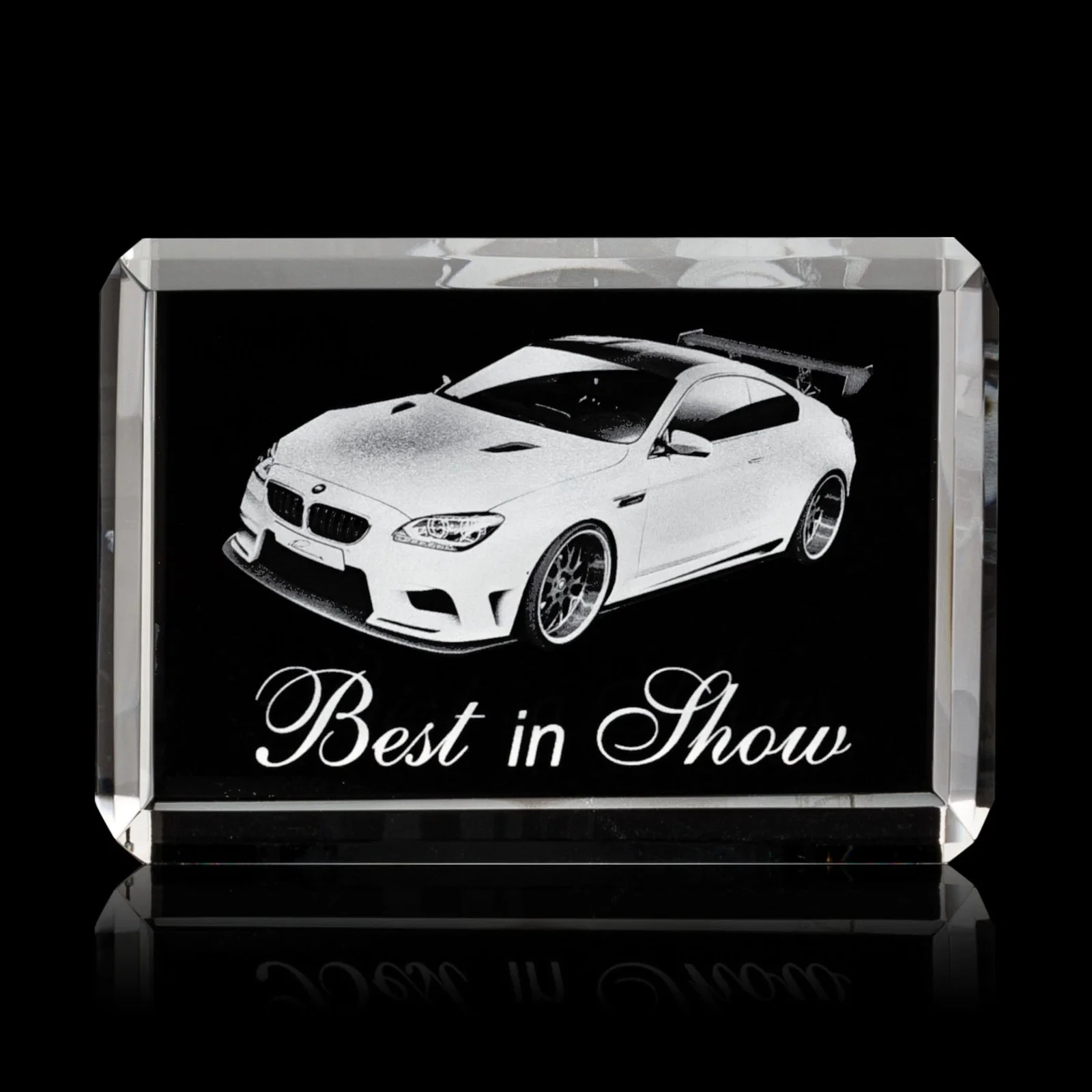 Personalized Horizontal Crystal Cube Award, 1.5"-3.5" in 6 Sizes, client appreciation gift for service anniversary gifts