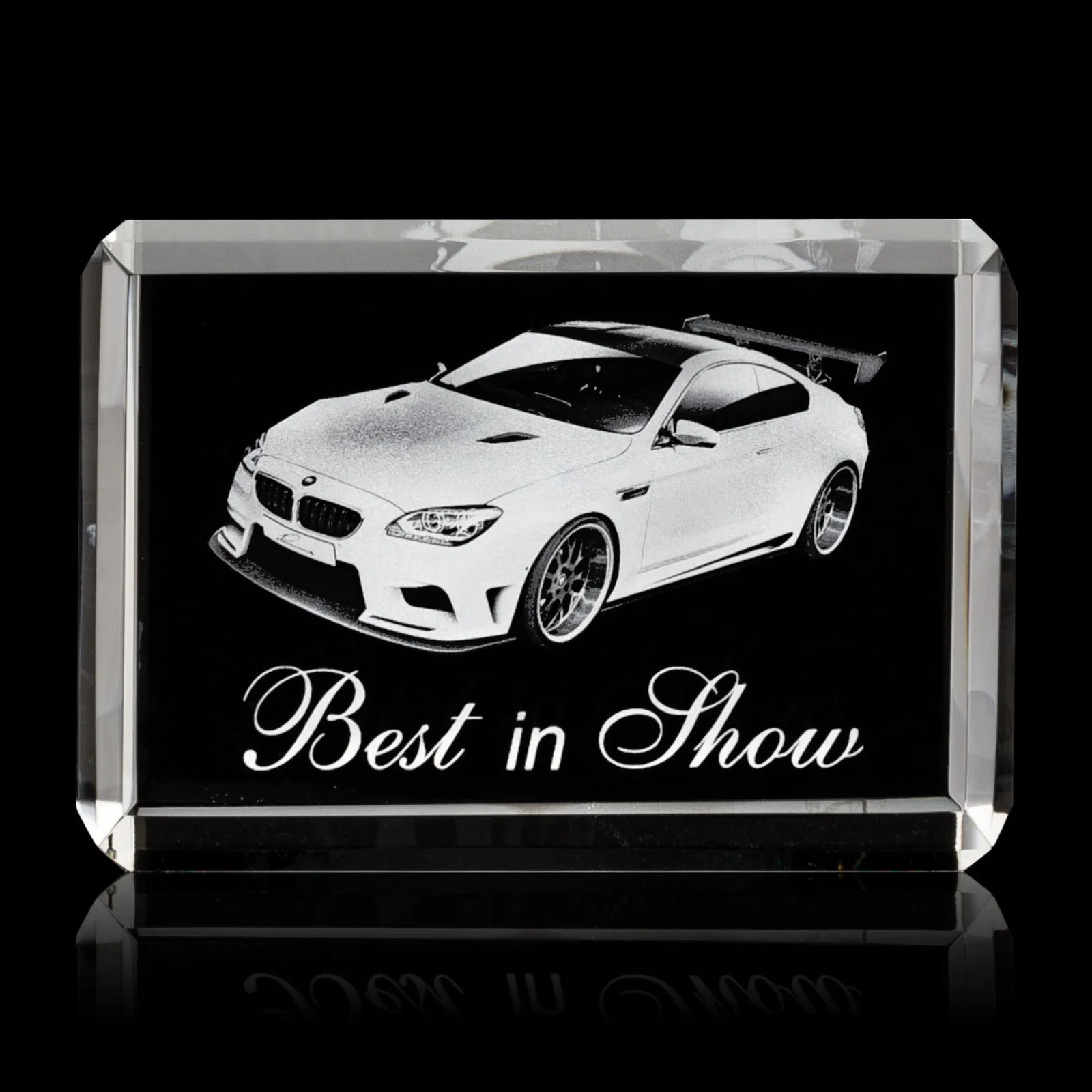 Personalized Horizontal Crystal Cube Award, 1.5"-3.5" in 6 Sizes, client appreciation gift for sales achievement awards