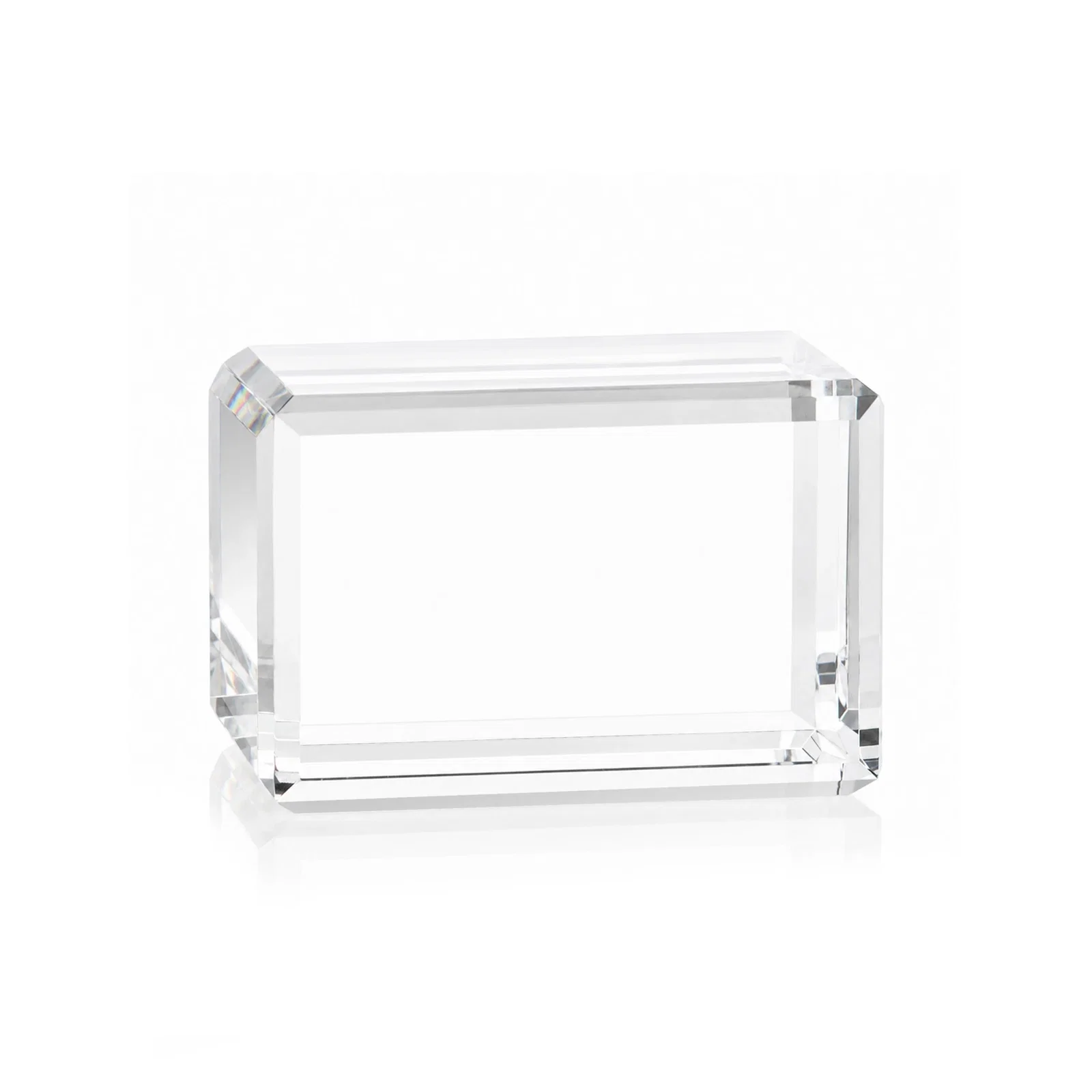 Promotional Horizontal Crystal Cube Award, 1.5"-3.5" in 6 Sizes, client appreciation gift for volunteer appreciation