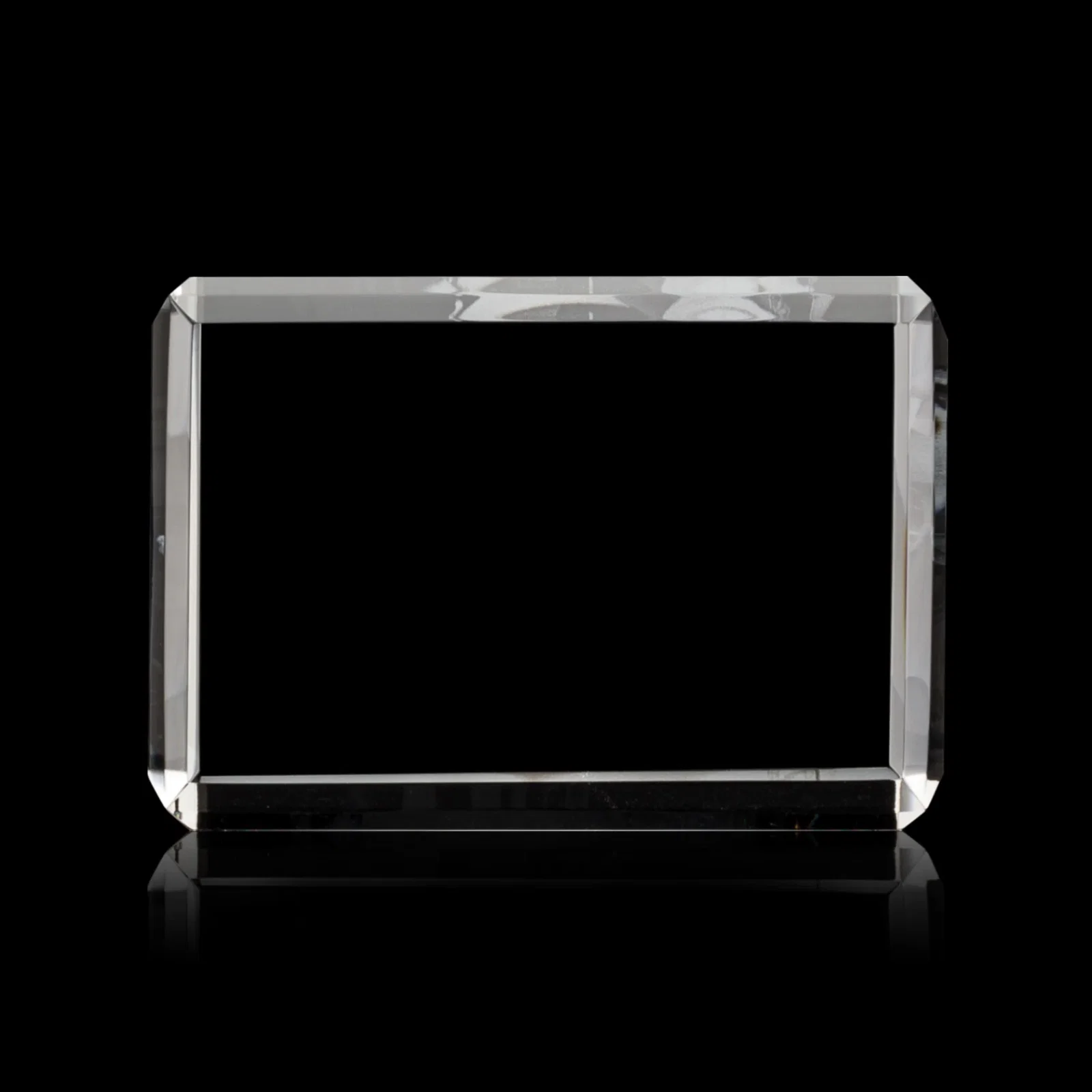 Branded Horizontal Crystal Cube Award, 1.5"-3.5" in 6 Sizes, client appreciation gift for retirement presentations