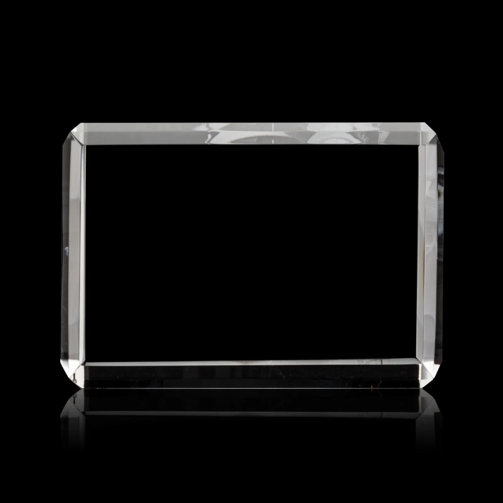 Branded Horizontal Crystal Cube Award, 1.5"-3.5" in 6 Sizes, client appreciation gift for team milestone celebrations