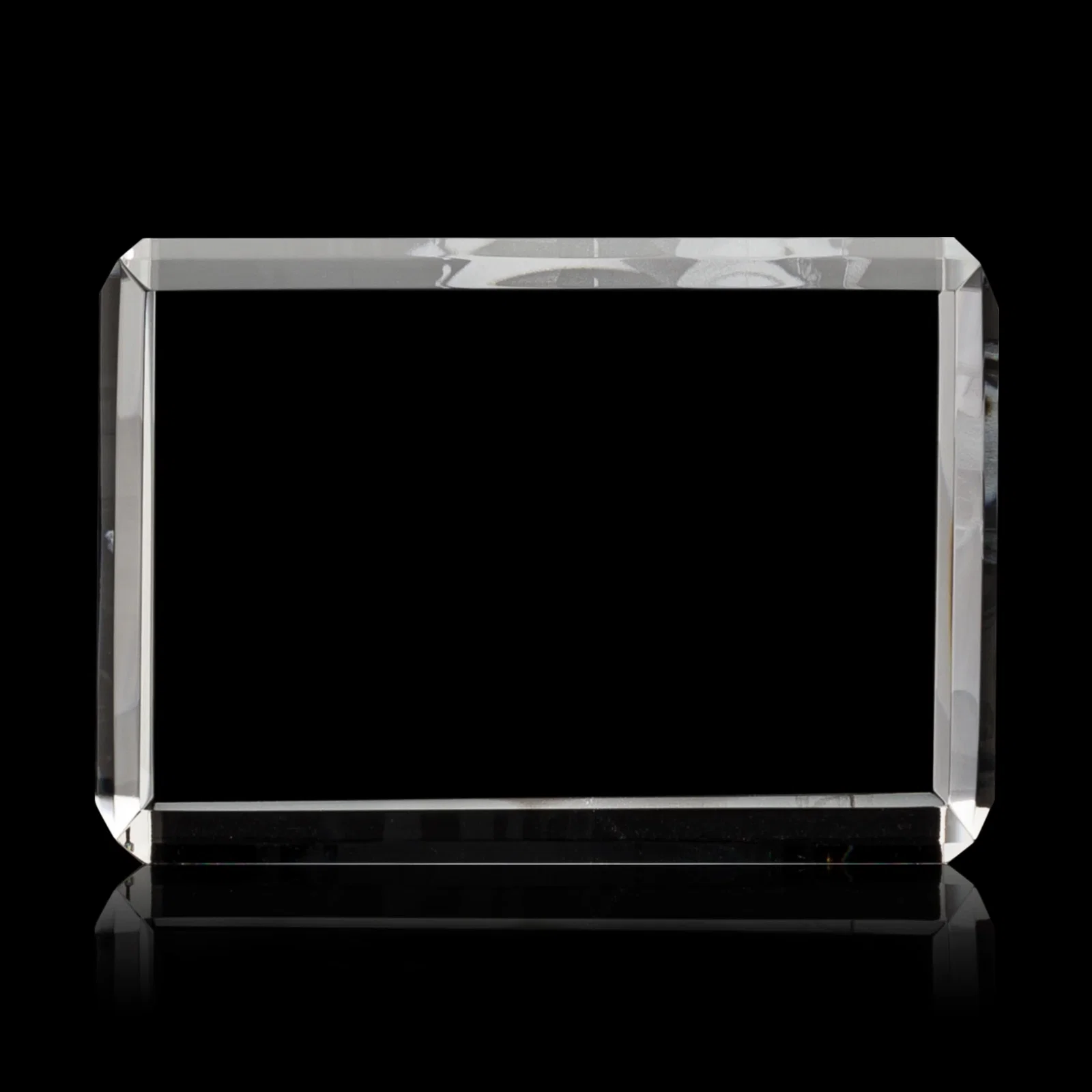 Branded Horizontal Crystal Cube Award, 1.5"-3.5" in 6 Sizes, client appreciation gift for graduation ceremonies