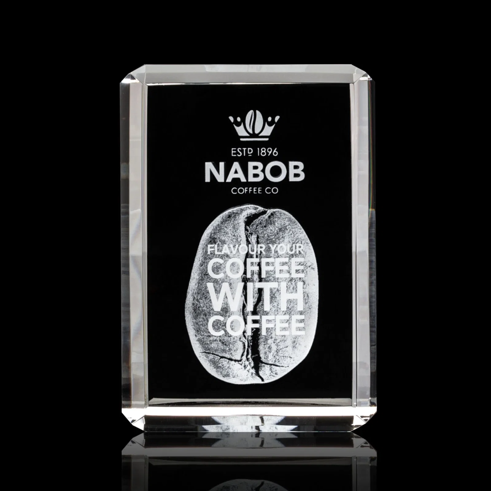 Promotional Vertical Crystal Cube Award, 1.5"-3.5" in 6 Sizes, client appreciation gift for retirement presentations