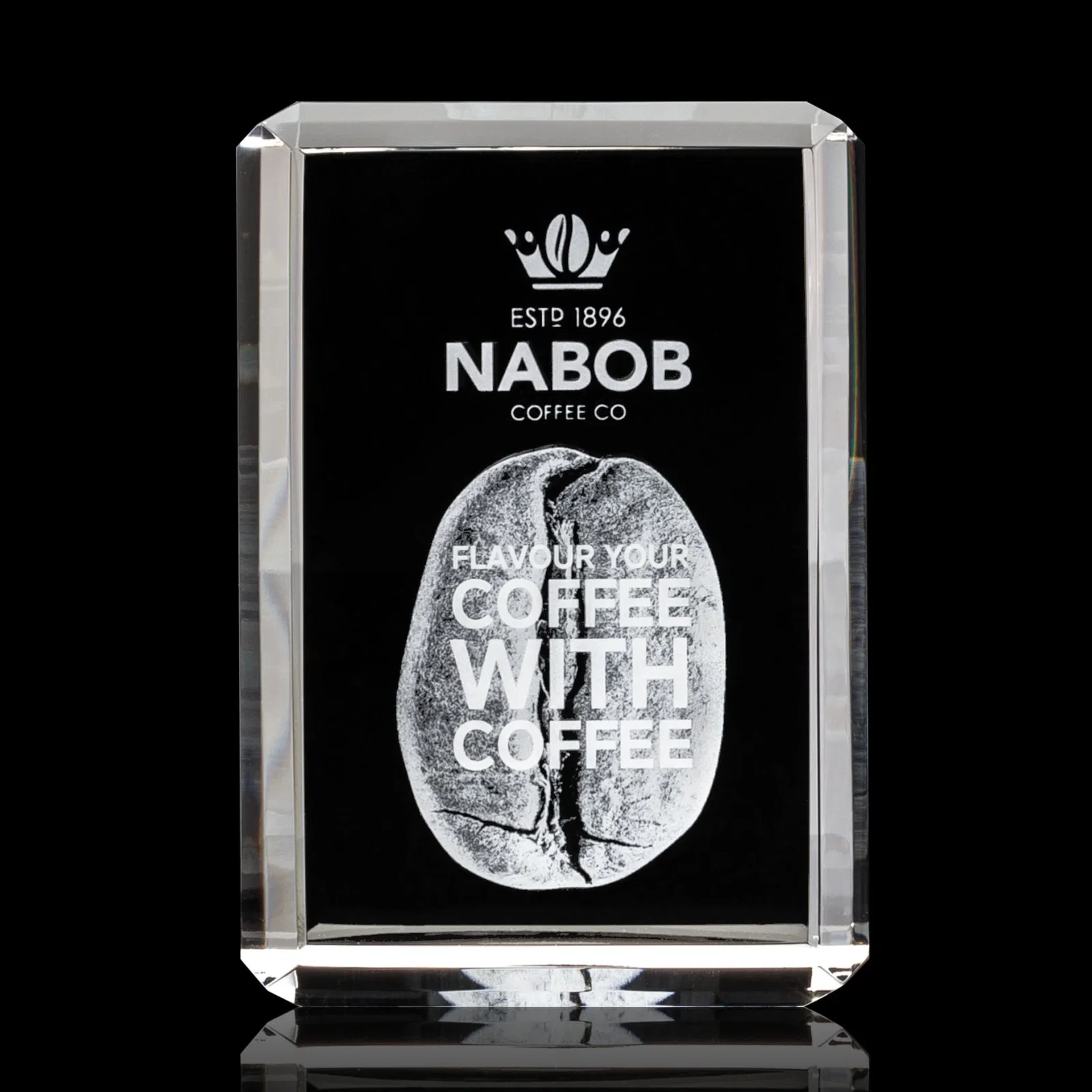 Promotional Vertical Crystal Cube Award, 1.5"-3.5" in 6 Sizes, client appreciation gift for donor appreciation