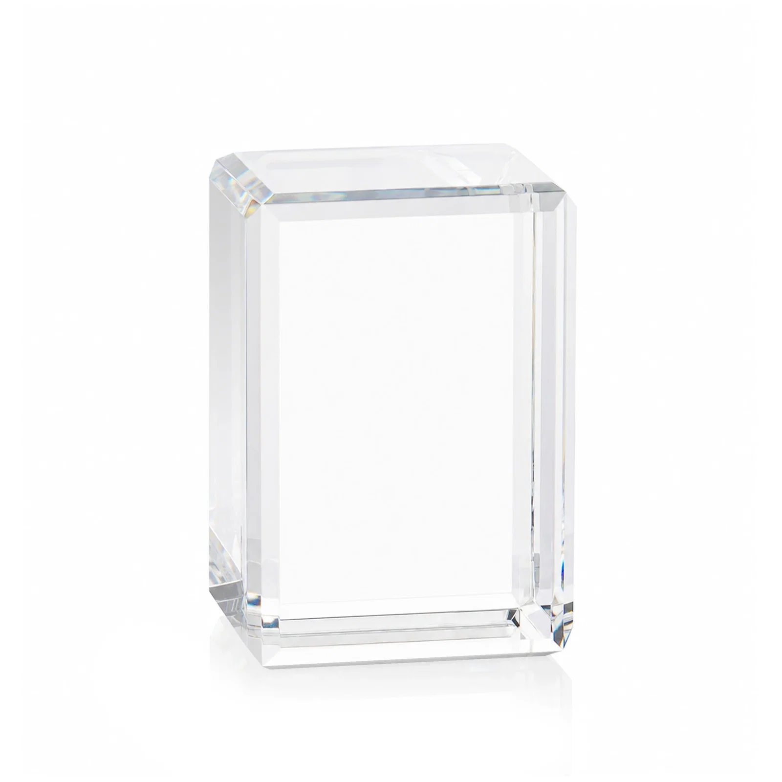Promotional Vertical Crystal Cube Award, 1.5"-3.5" in 6 Sizes, client appreciation gift for safety achievement programs