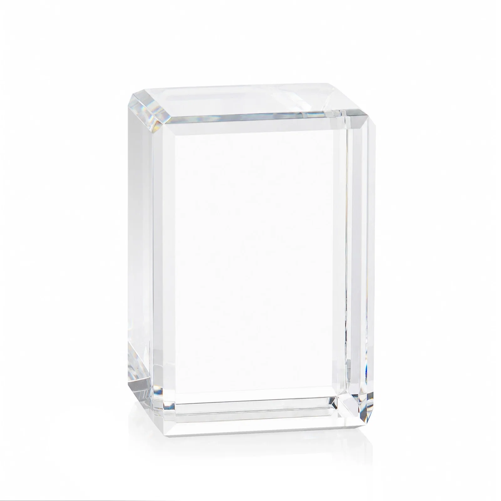 Promotional Vertical Crystal Cube Award, 1.5"-3.5" in 6 Sizes, client appreciation gift for volunteer appreciation