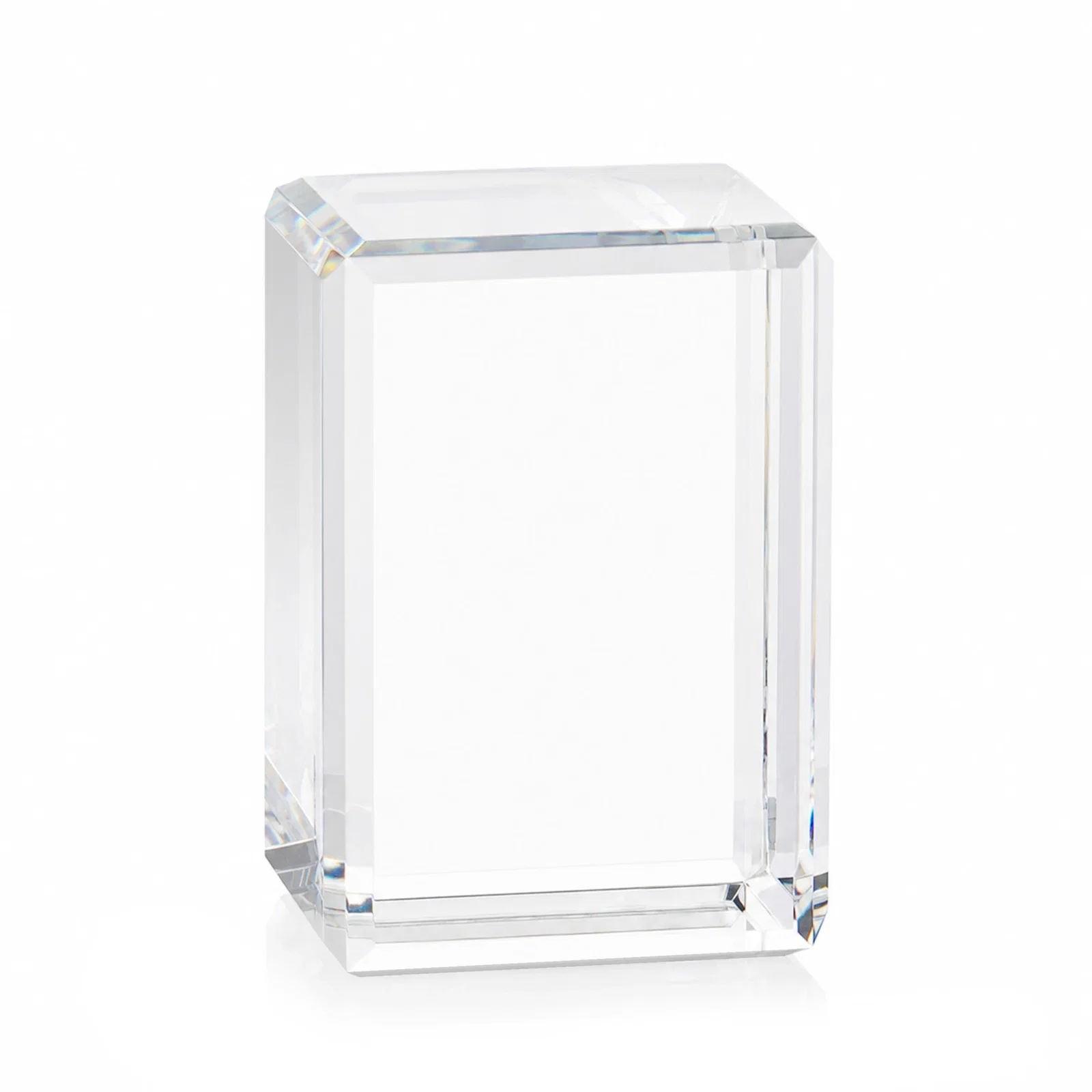Promotional Vertical Crystal Cube Award, 1.5"-3.5" in 6 Sizes, client appreciation gift for dealer and partner awards