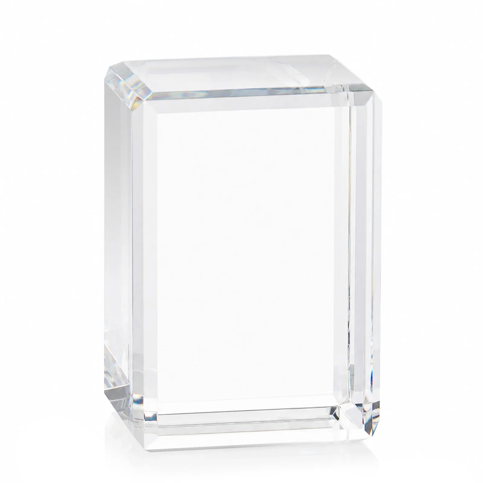 Branded Vertical Crystal Cube Award, 1.5"-3.5" in 6 Sizes, client appreciation gift for employee recognition