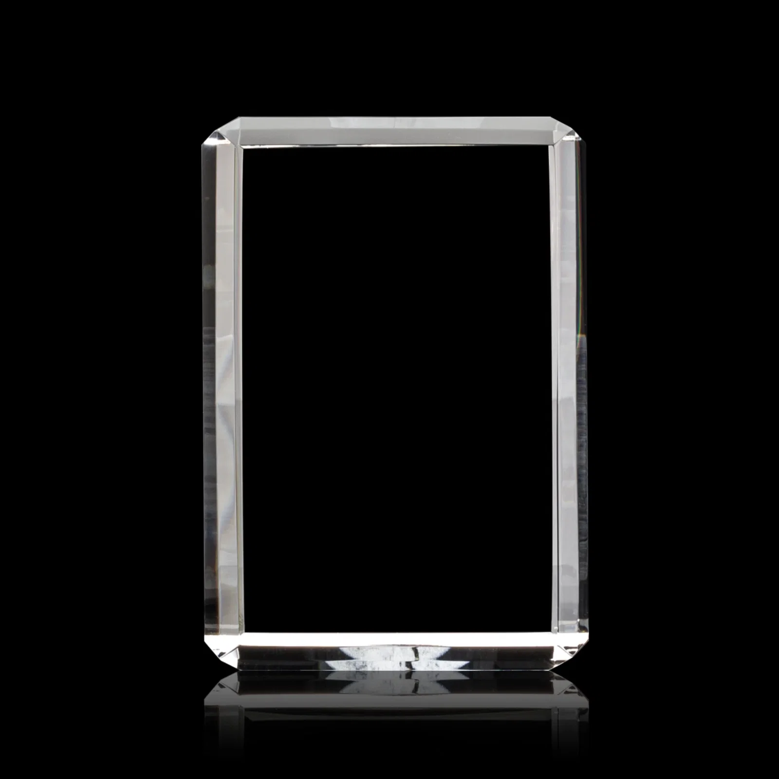 Branded Vertical Crystal Cube Award, 1.5"-3.5" in 6 Sizes, client appreciation gift for sales achievement awards