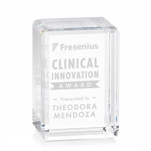Vertical Crystal Cube Award, 1.5"-3.5" in 6 Sizes