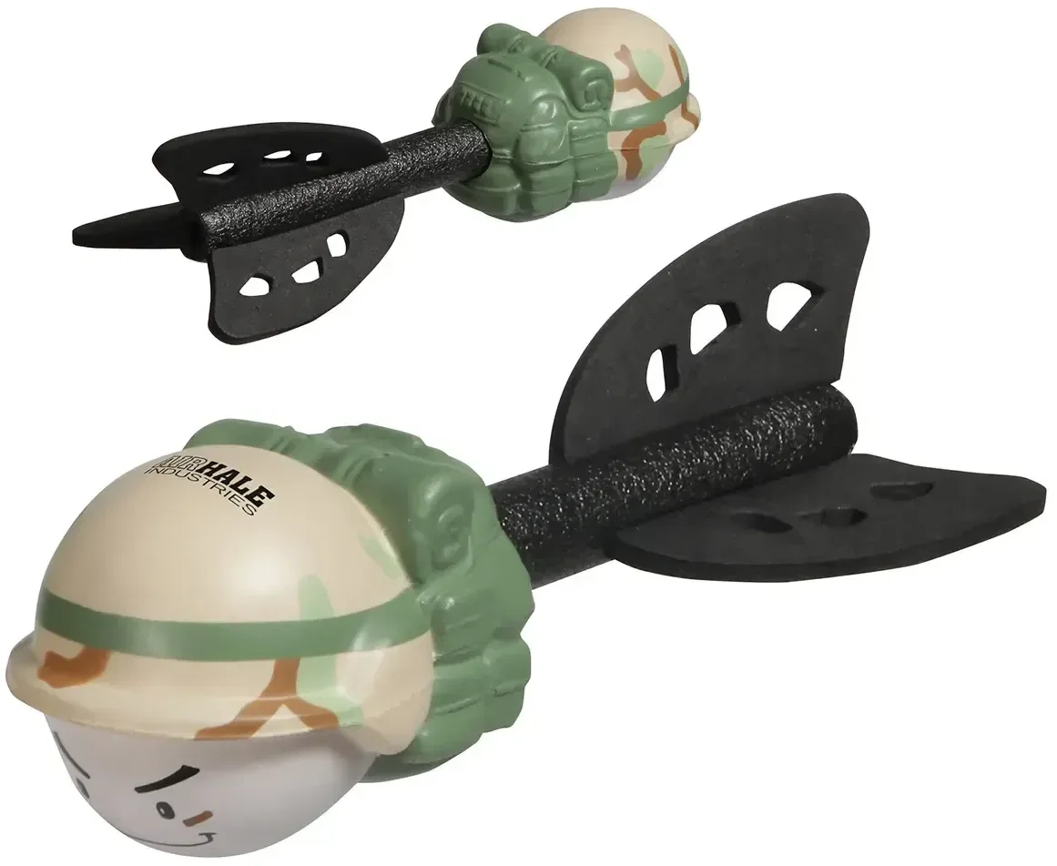 Fun Flinger custom military throwing toy, branded high-flying flinger giveaway, front view