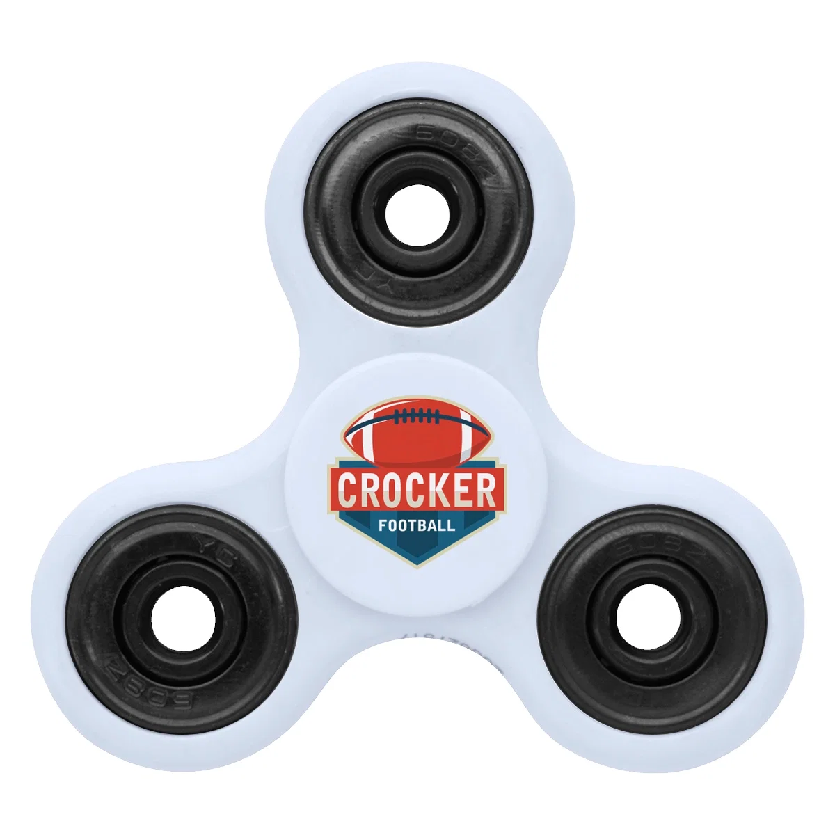 Three-inch fidget spinner shown flat from above