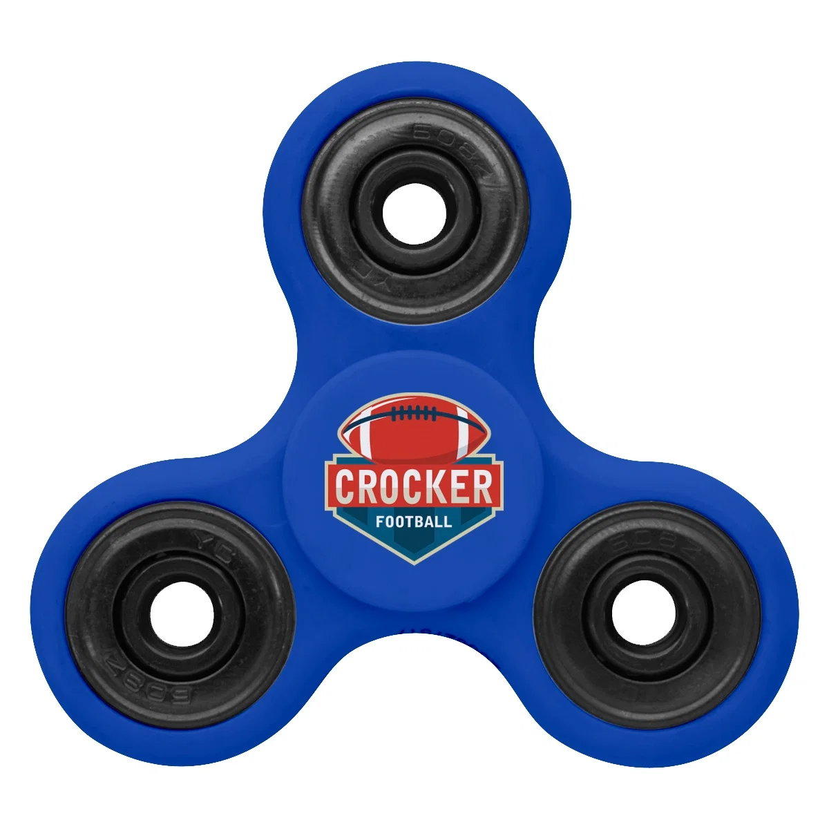 Spinner balanced on a fingertip mid-spin