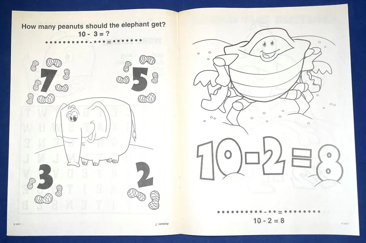 Fun With Subtraction Coloring & Activity Book — view 2