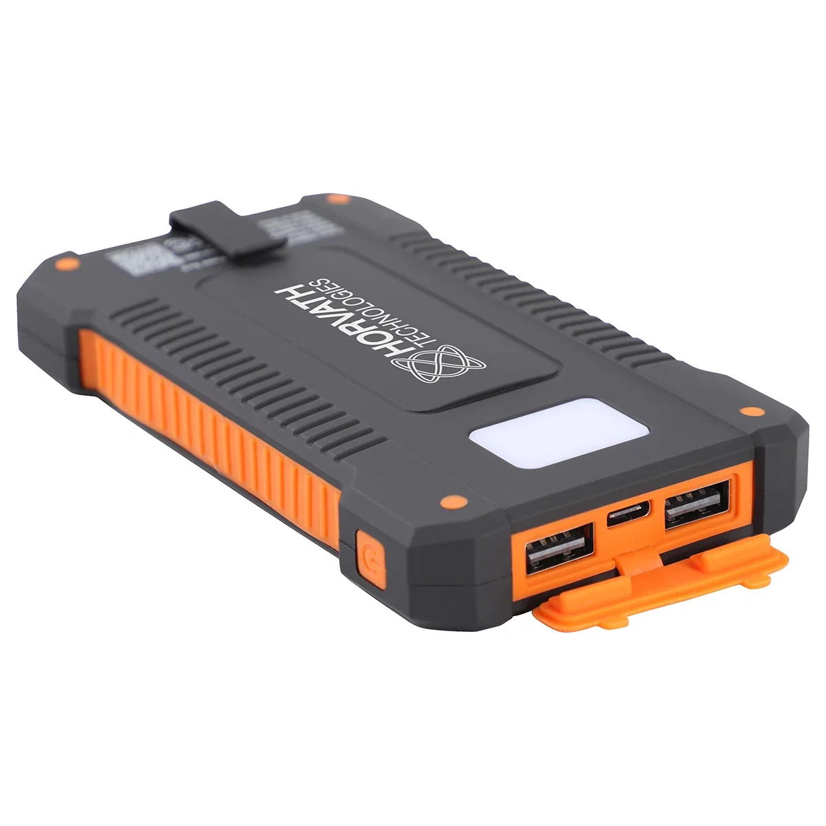 Fusion Power Bank in use, charging a smartphone via USB cable