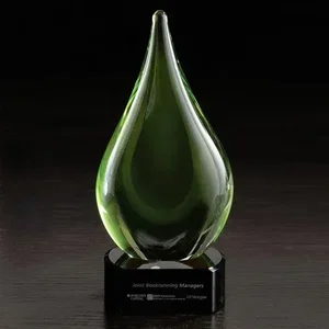 Fusion Art Glass Award w/ Black Base