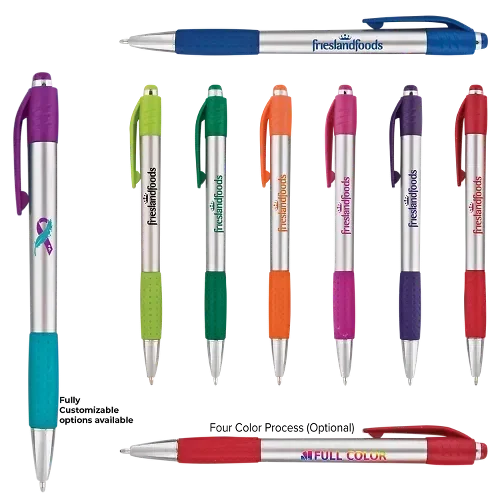 Custom Fusion Silver Gripper Pen