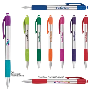 Custom Fusion Silver Gripper Pen