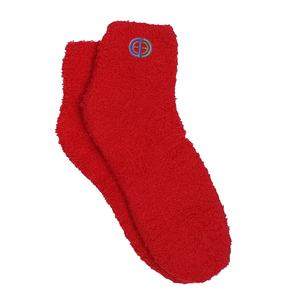 Ribbed top edge of the cozy footwear