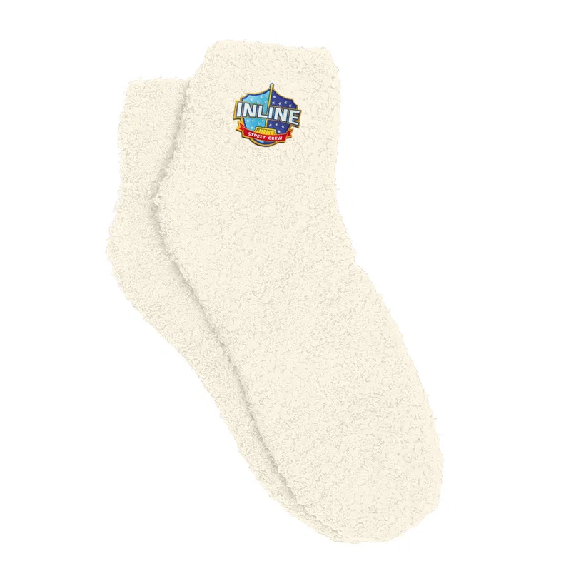 Fuzzy Socks With Woven Patch — view 3