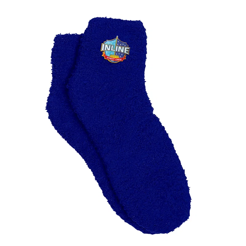 Fuzzy Socks With Woven Patch — view 4
