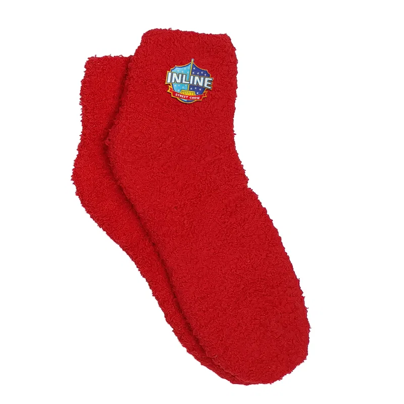 Fuzzy Socks With Woven Patch — view 6