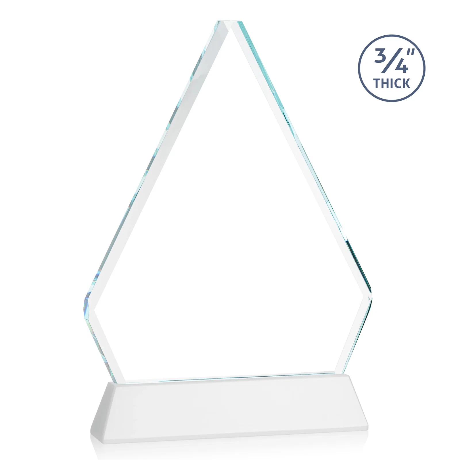 Custom Starfire Crystal Diamond Award with Base Inscription on Tall Base, awards, with your logo for dealer and partner awards
